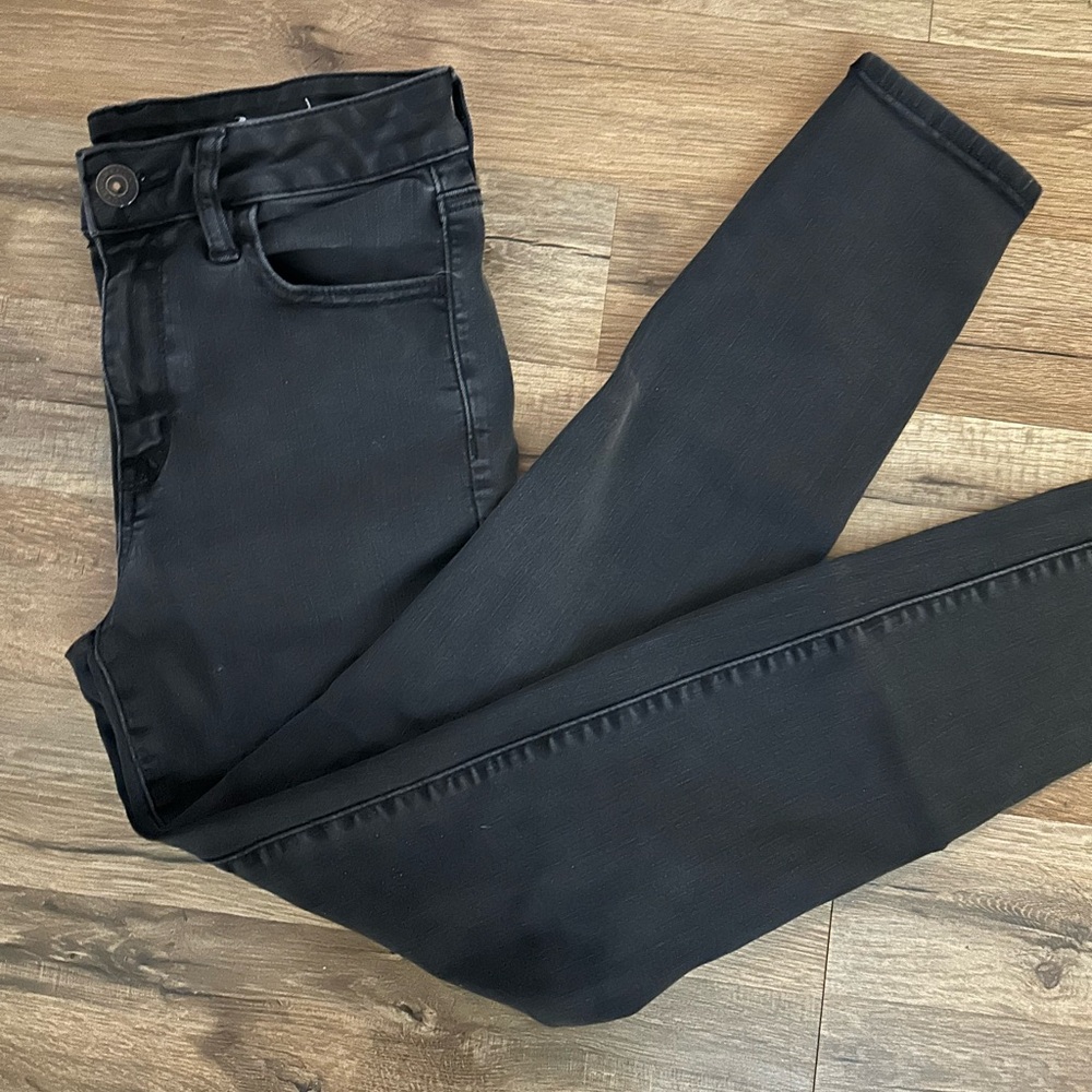 American Eagle Distressed Charcoal Jeans